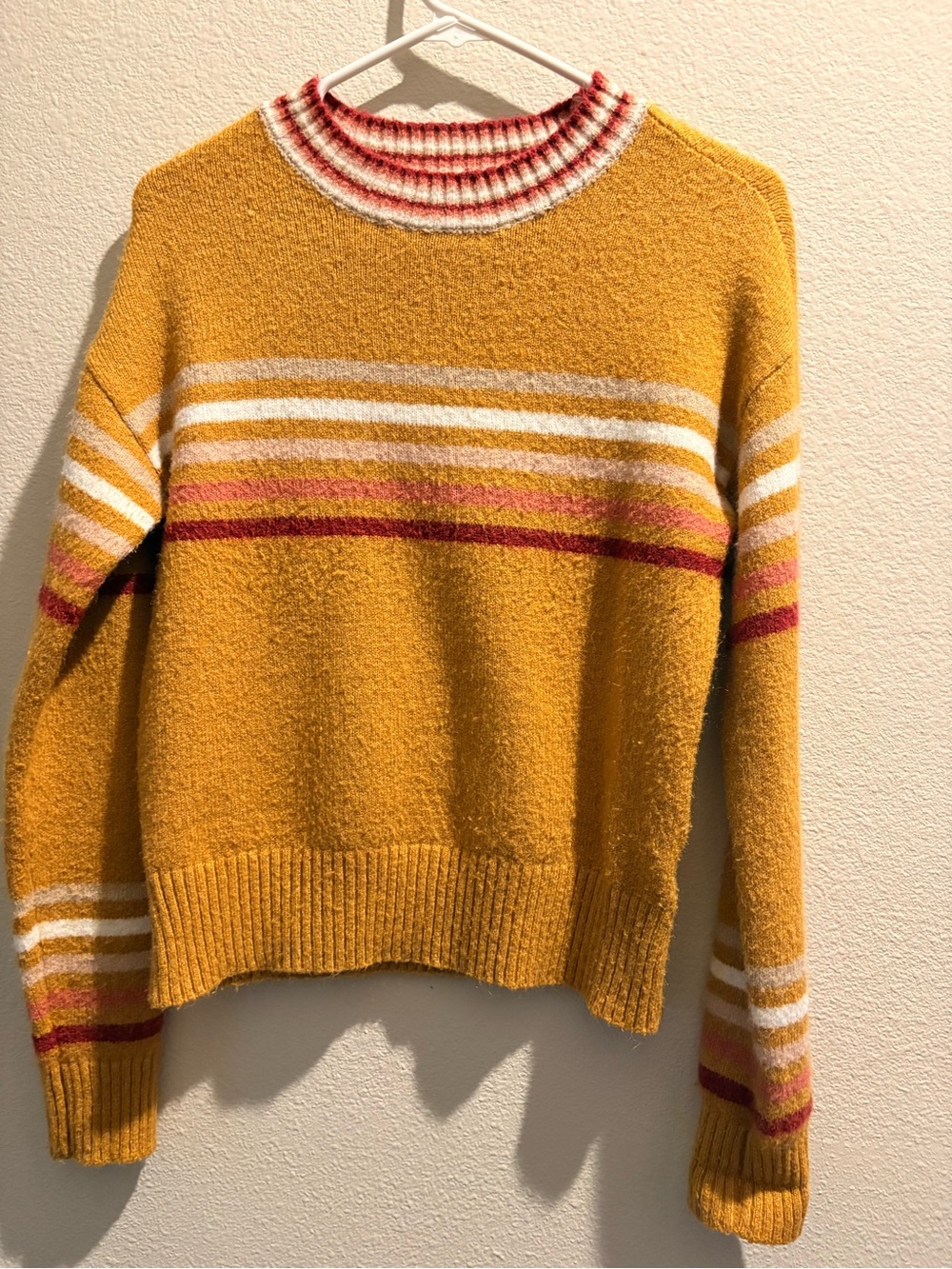 Mustard Yellow Striped Knit Sweater | Cozy Fall Pullover | Women’s